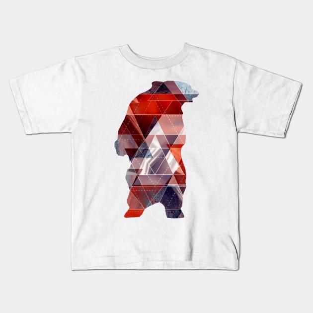 Geometric bear #bear Kids T-Shirt by JBJart